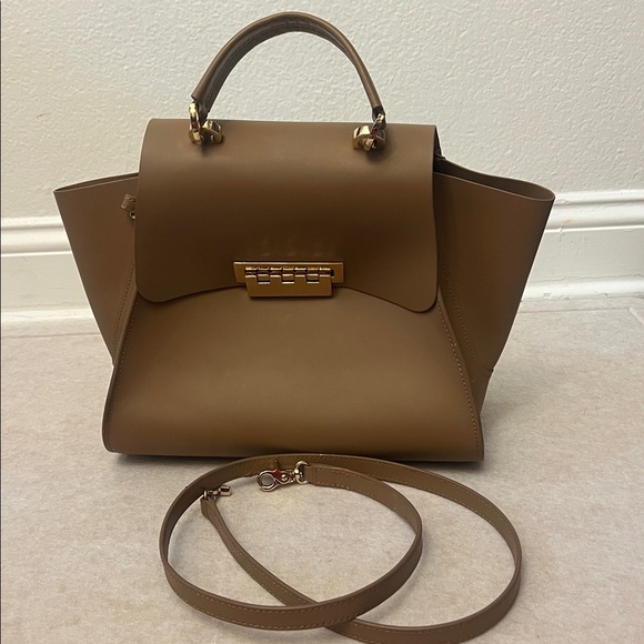 Zac Zac Posen Eartha Iconic large Top Handle – Camel/Tan Leather - Picture 8 of 17